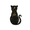 Black cat standing, variant on Gothic Cat Wooden Floating Shelf for Crystals and Stones, 11.5-Inch Mystical Animal Silhouette Wall Decor, Witchy Room Aesthetic Display Stand for Essential Oils and Trinkets, Black Forest Finish