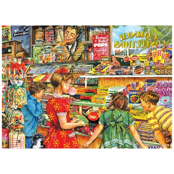 RoseArt Back to the Past 1000-Piece Tootsie Candy Adult Interlocking Puzzle