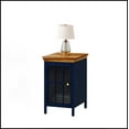 thumbnail image 3 of Nightstand with Storage Cabinet & Solid Wood Tabletop, Bedside Table, Sofa Side Coffee Table for Bedroom, Living Room, Dark Blue, 3 of 8