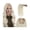 10inches(25cm), variant on Human Hair Topper Platinum Blonde Silky Straight Hair Topper 5''×5'' Large-area Mono Base PU Perimeter Brazilian Remy Straight Hairpiece Topper