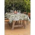 thumbnail image 3 of Outdoor Tablecloths with Umbrella Hole & Zipper, Tropical Leaf 60 x102 Inch Rectangle Tablecloths, Palm Leaves Plants Vintage Spring Green Waterproof Table Cloth, Patio/Pool/Picnic Table Covers, 3 of 8