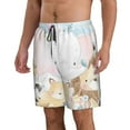 thumbnail image 2 of Goofa Cute Animals Printed Mens Swim Trunks Summer Quick Dry Short Beach Swimwear Bathing Suits-X-Large, 2 of 9