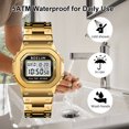 thumbnail image 3 of SKMEI Men's Digital Stainless Steel Watch Backlit Multifunction Stopwatch Waterproof Sport Watches, 3 of 10