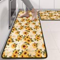 thumbnail image 2 of Kitchen Rugs Sets Of 2,Beige Sunflower Cluster Pattern Anti Fatigue Kitchen Mat Rugs Non Slip Washable,Decorative Kitchen Floor Mats for Kitchen,Sink,Laundry,17"x47"+17"x47", 2 of 5