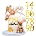 thumbnail image 1 of Cake Topper Hazyore, acrílico, números dorados, para fiesta de cumpleaños del 0 al 9, 1 of 6