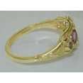 thumbnail image 5 of British Made 14k Yellow Gold Natural Pink Tourmaline Womens Promise Ring - Size 9.5, 5 of 6