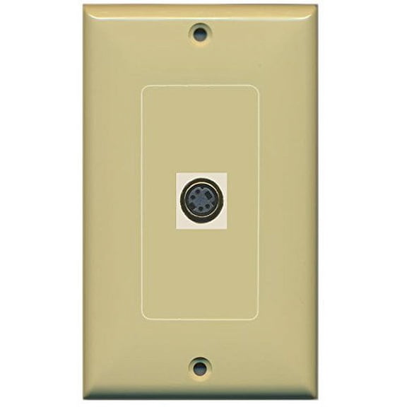 RiteAV Svideo (Ivory) Wall Plate 1 Gang Decorative Ivory