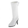 thumbnail image 3 of 1/6 Doll PU Leather High Heel Boot Shoes for Blythe Doll Dress Up Accs - White, 12inch, 3 of 6