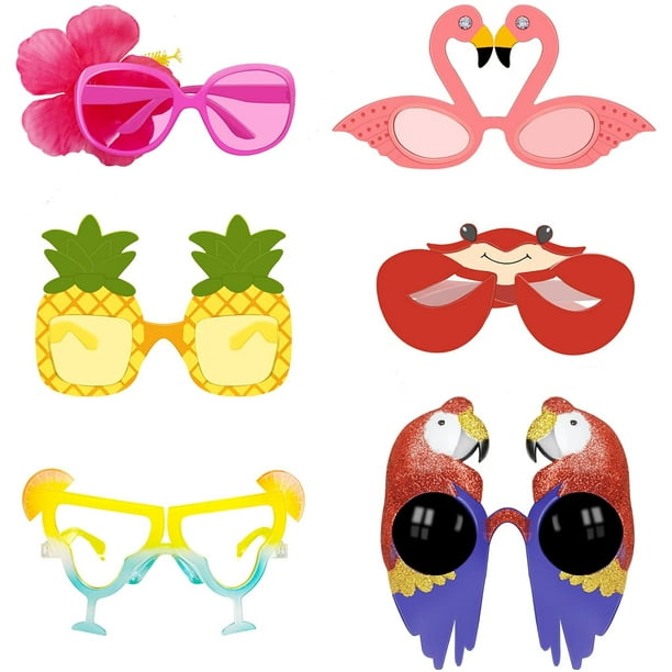 PINEAPPLE PARTY SUNGLASSES Tropical Eyeglasses Hawaiian Luau Funny