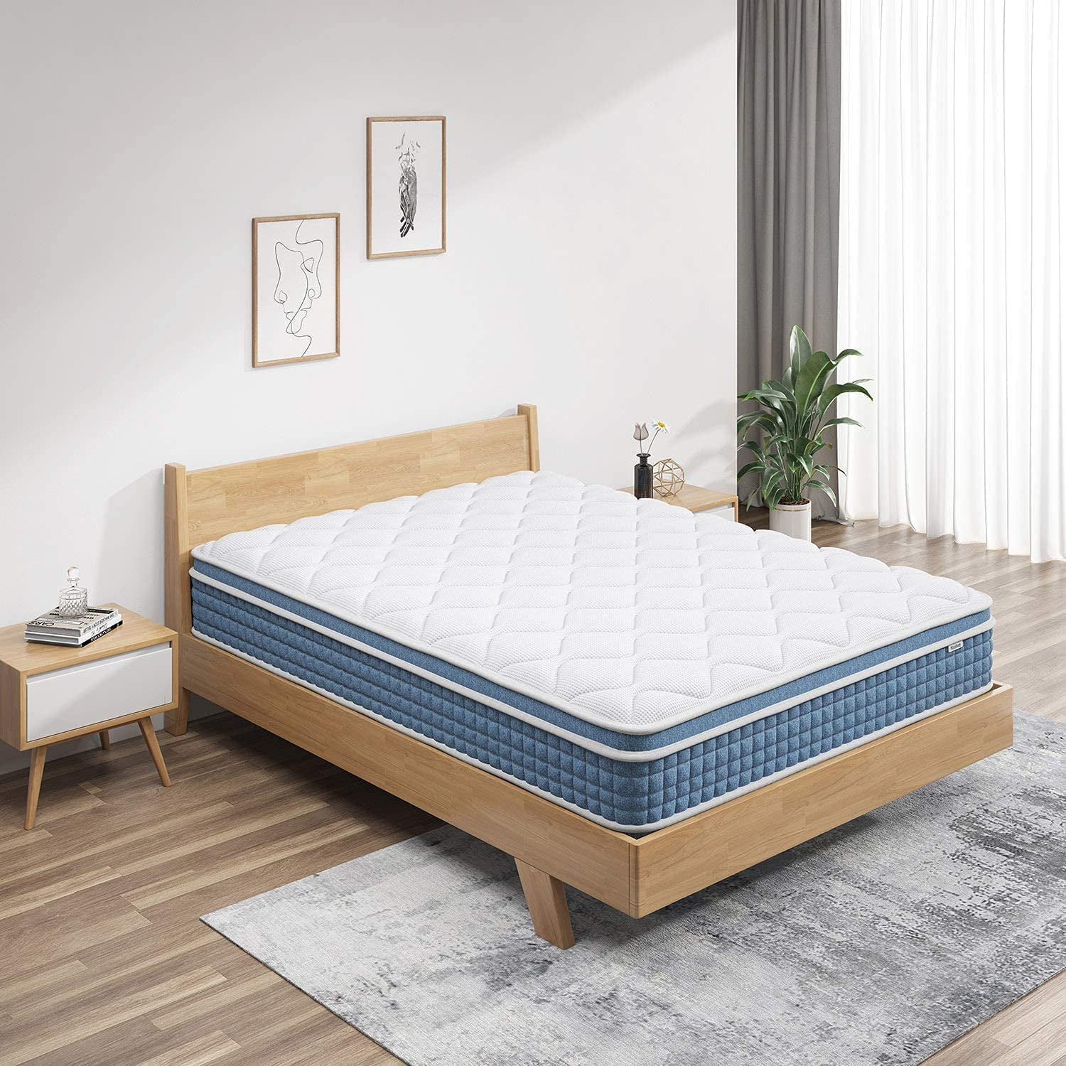 Koorlian 12 " Hybrid Innerspring Mattress in a Box King Mattress