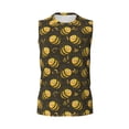 thumbnail image 6 of Lsque Cute Cartoon Bees Print Men's Cotton Blend Sleeveless Muscle Shirts (S-3XL)- Moisture Wicking, Odor Protection, UPF 30+,XX-Large, 6 of 8