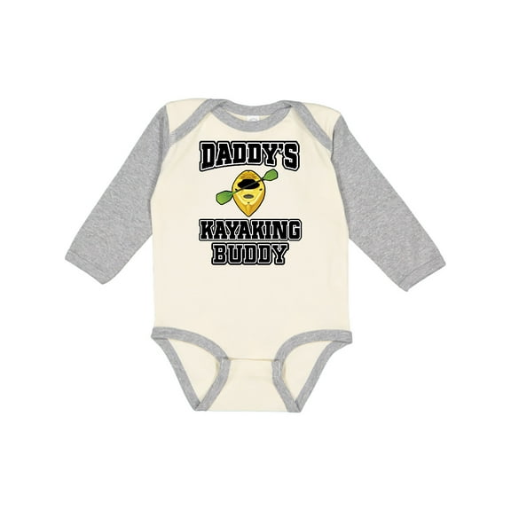 Inktastic Kayak Gifts Daddy Kayaking Buddy Boys or Girls Long Sleeve Baby Bodysuit