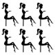 thumbnail image 1 of YARNOW 6PCS High Heel Girl Cake Topper Acrylic Cupcake Toppers Cake Picks Dessert Cake Decoration (Black), 1 of 4
