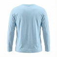 thumbnail image 7 of Domuza Mens Long Sleeve Crew Neck Tee Shirts Casual Cotton T-Shirts Tops Plain Tshirts for Men Trendy Work Shirt Top Light Blue 3XL, 7 of 7