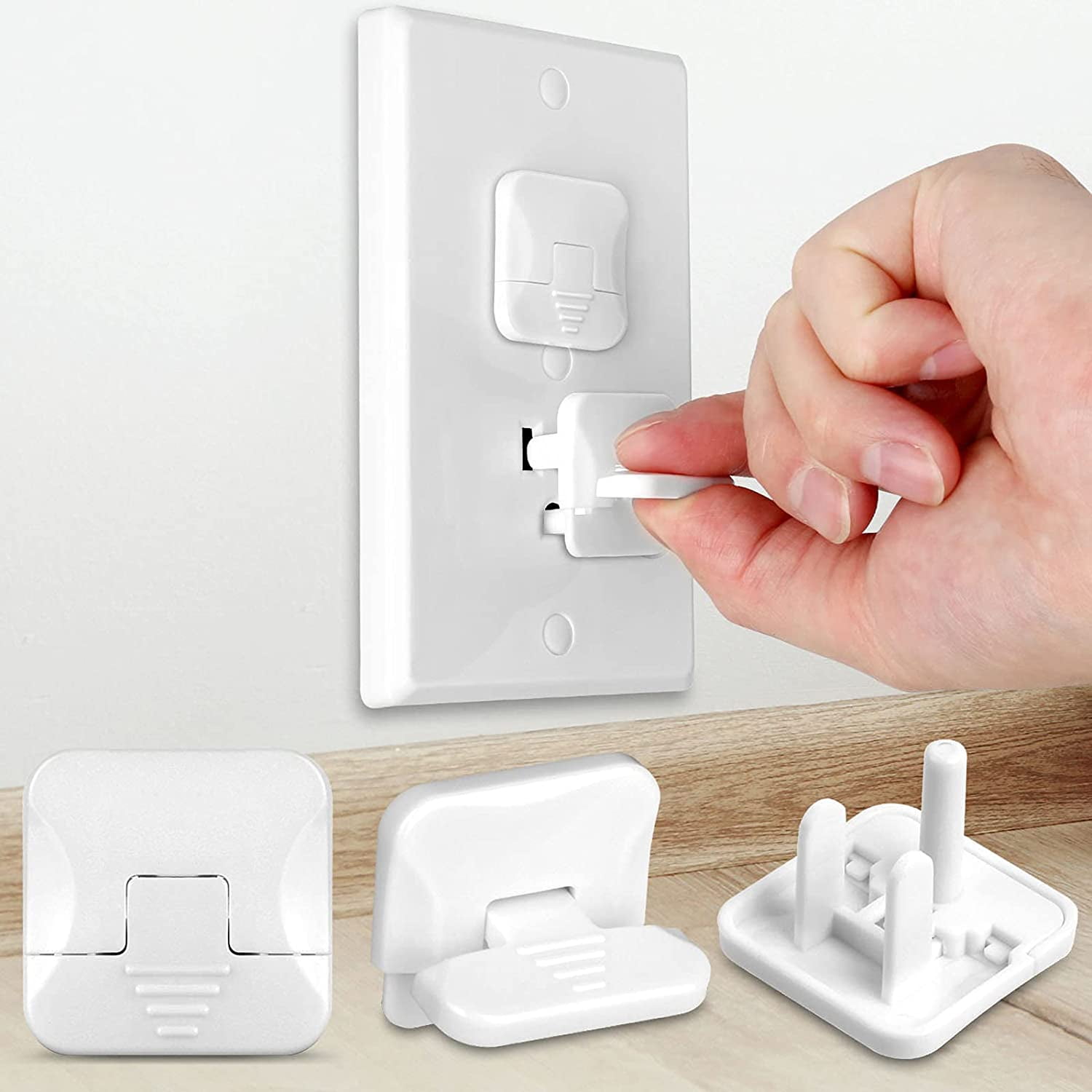 EUDEMON Baby Safety Electrical Outlet Cover Box Childproof Large Plug Cover for Babyproofing Outlets Easy to Install & Use White, Single Decorator Wall Plate