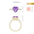 thumbnail image 5 of ANGARA Natural 2.18 Ct. Amethyst with Diamond Classic Ring in 14K Yellow Gold for Women (Ring Size: 11.5), 5 of 10