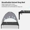 thumbnail image 2 of Elevated Dog Bed, Cooling Raised Mesh Pet Cot w/Removable Canopy Shade Tent, Portable Dog Cat Tent for Outdoor & Indoor Use,Carrying Bag (30”x24"), 2 of 9