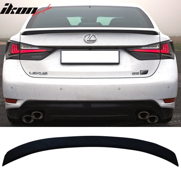 Compatible With 13 19 Lexus Gs350 F Sport Sedan Oe Factory Style Rear Trunk Spoiler Wing Matte Black 13 14 15 16 17 18 19 Walmart Com Walmart Com