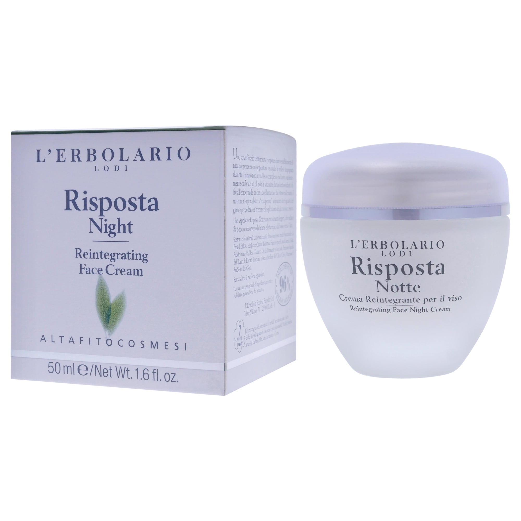 LErbolario Risposta Night Reintegrating Face Cream , 1.6 oz Cream