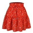 thumbnail image 2 of Lilgiuy Woman Chiffon Package Hip High Waist Printed Skirt Small Floral A-line Skirt,Red,6（M） Winter Fashion 2022, 2 of 4