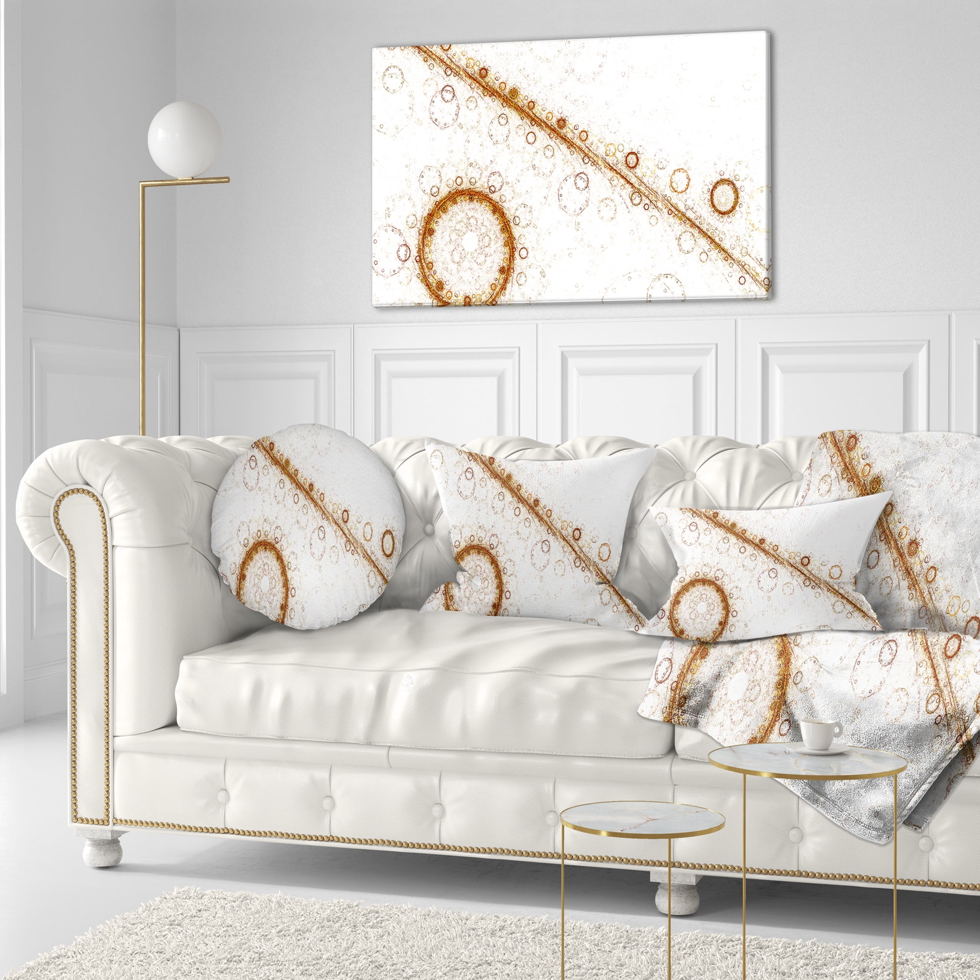 Designart Live Cell Protein under Microscope - Abstract Throw Pillow - 12x20