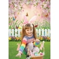 thumbnail image 5 of 5x7FT Spring Easter Backdrop Easter Garden Background Green Grass Lawn Floral Butterfly Fence Easter Photo Booth Props, 5 of 6