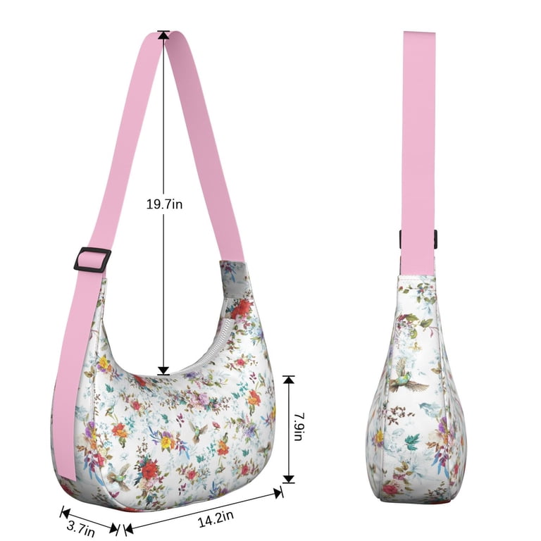 Boho Sling Bag featuring Abstract Floral Watercolor Design  display picture 1