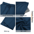 thumbnail image 6 of Sundazz Wide leg Sweatpants Women Baggy Sweat Pants Drawstring Casual Workout Pants with Pockets,Navy Blue,XS, 6 of 8