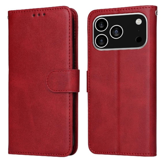 Compatible with iPhone 17 Pro Case Precise Cutouts Flip Cover Magnetic Closure Card Slots
