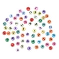 thumbnail image 1 of 200 piezas/pieza, cuentas de borde multicolor, sueltas, 7 mm, bricolaje, collar, alfabeto, 5 color de mezcla, 1 of 9