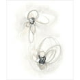thumbnail image 3 of Vess, June Erica 12x14 Black Modern Framed Museum Art Print Titled - Neutral Floral Gesture III, 3 of 5