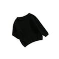 thumbnail image 2 of Faithtur Baby Solid Color O-neck Sweater, Loose Long Sleeve Knitted Pullover, 2 of 6