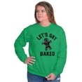 thumbnail image 4 of Funny Christmas Get Baked Gingerbread Sweatshirt for Men or Women Brisco Brands S, 4 of 5