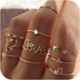 thumbnail image 1 of HAHDAXIA Stocking Stuffers for Teens Gold Stackable Rings Set for Women Vintage Knuckle Rings for Teen Girls Midi Rings Pack Statement Bohemian Stacking Rings for Women Multiple Rings Pack, 1 of 6