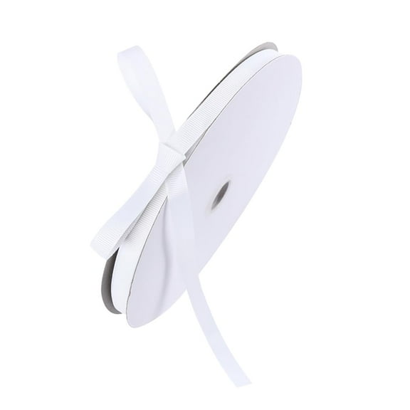 1cm 100 Yards Craft Ribbon Solid Color Ribbon Thin Fabric Ribbons Gift Wrapping Ribbon Wired Edge Ribbon for Decoration (bleached color)