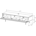 thumbnail image 5 of SONOROUS Studio ST-360 I/R Friendly Wood and Glass Modern TV Stand with Spike Metal Legs for Sizes up to 75" (Modern Design Cabinet For Your Audio/Video Components and Consoles) - BLACK, 5 of 5