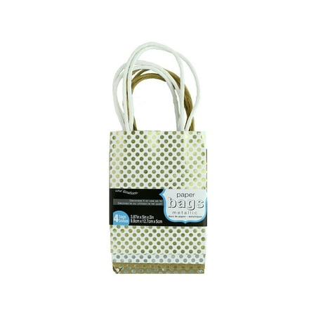 - Core'Dinations Mini Gift Bags: Metallic Foil Pattern Assortment, 4 Pack