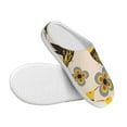 thumbnail image 3 of Lsque Yellow Flowers Hummingbird Pattern Womens Comfort Cotton on Scuff With Memory Foam and Anti-skid Sole Slipper-37/38, 3 of 7