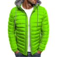 thumbnail image 1 of Chaqueta acolchada con capucha y manga larga para hombre, chaqueta acolchada, abrigo cálido de invierno con cremallera, 1 of 2