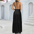 thumbnail image 4 of WILLBEST Robe Mini à Sequins pour Femmes Robes d'Été Sans Manches Robe Maxi Décontractée à Volants Robe Longue de Plage, 4 of 5
