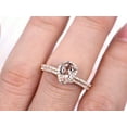 thumbnail image 6 of HeartsAndYou 1.9ct Natural Peach Morganite Bridal Set Engagement Ring 14k SOLID Rose Gold, 6 of 9