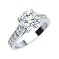 thumbnail image 3 of SuperJeweler 2 1/2 Carat Round Shape Moissanite Engagement Ring In 14 Karat White Gold For Women, 3 of 5