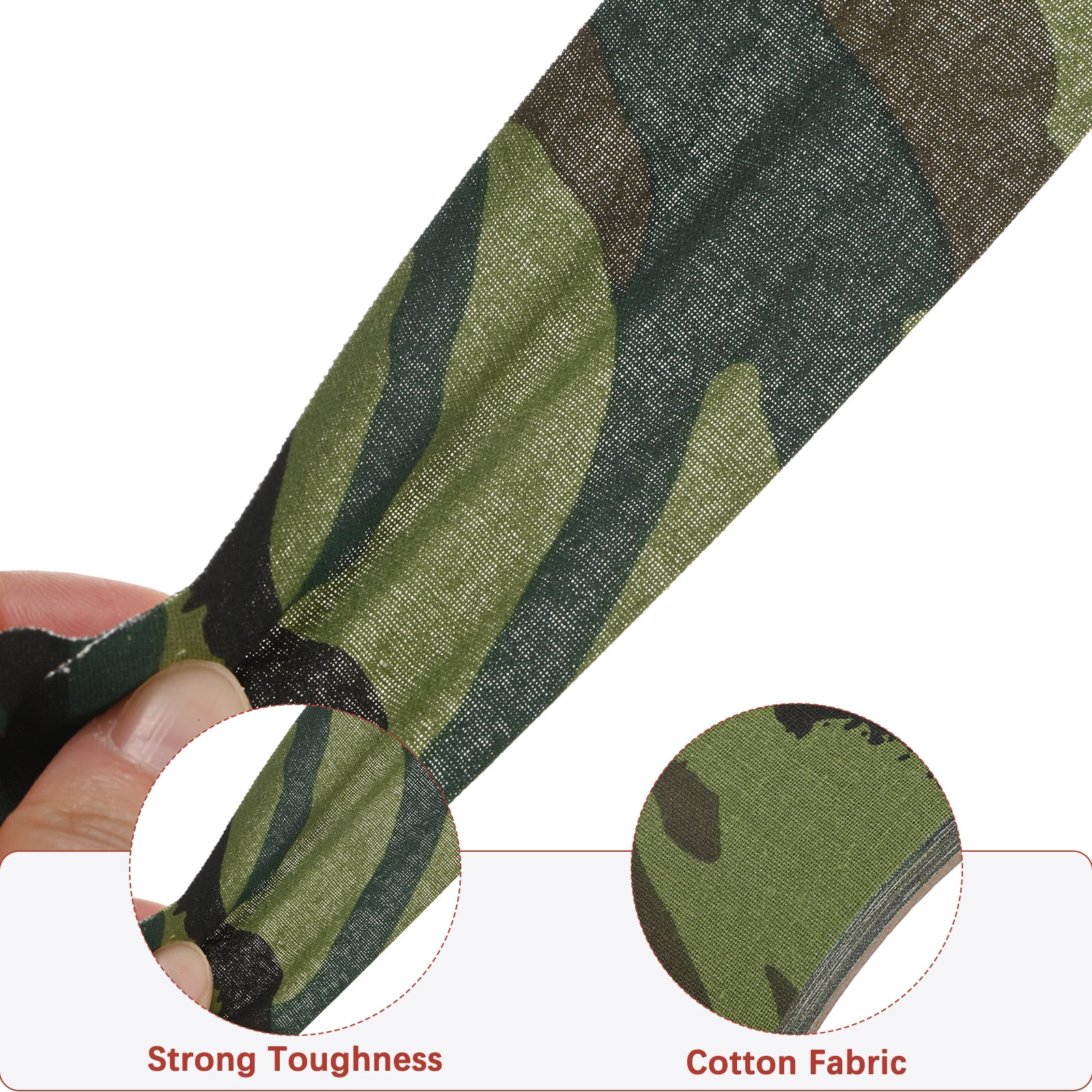 Uxcell 2.0IN x 10.94Yards Camouflage Tape [2PCS] - Self Adhesive Camo Tape for Outdoor Camping & Hunting - [Forest]
