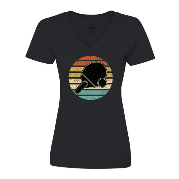 Inktastic Table Tennis Ping Pong Women's V-Neck T-Shirt