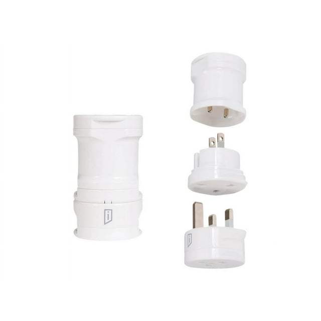 iStore World Travel Adapter - kit d'Adaptateur de Connecteur d'Alimentation - AC 110-250 V - 2.5 A - Blanc