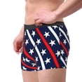 thumbnail image 2 of Balery Patriotic Star Pattern Calzoncillos bóxer para hombre, ropa interior de algodón suave y transpirable con cinturilla de nailon-XX-Large, 2 of 5