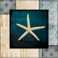 thumbnail image 2 of LightBoxJournal 26x26 Gold Ornate Wood Framed with Double Matting Museum Art Print Titled - Blue Sea Starfish, 2 of 4