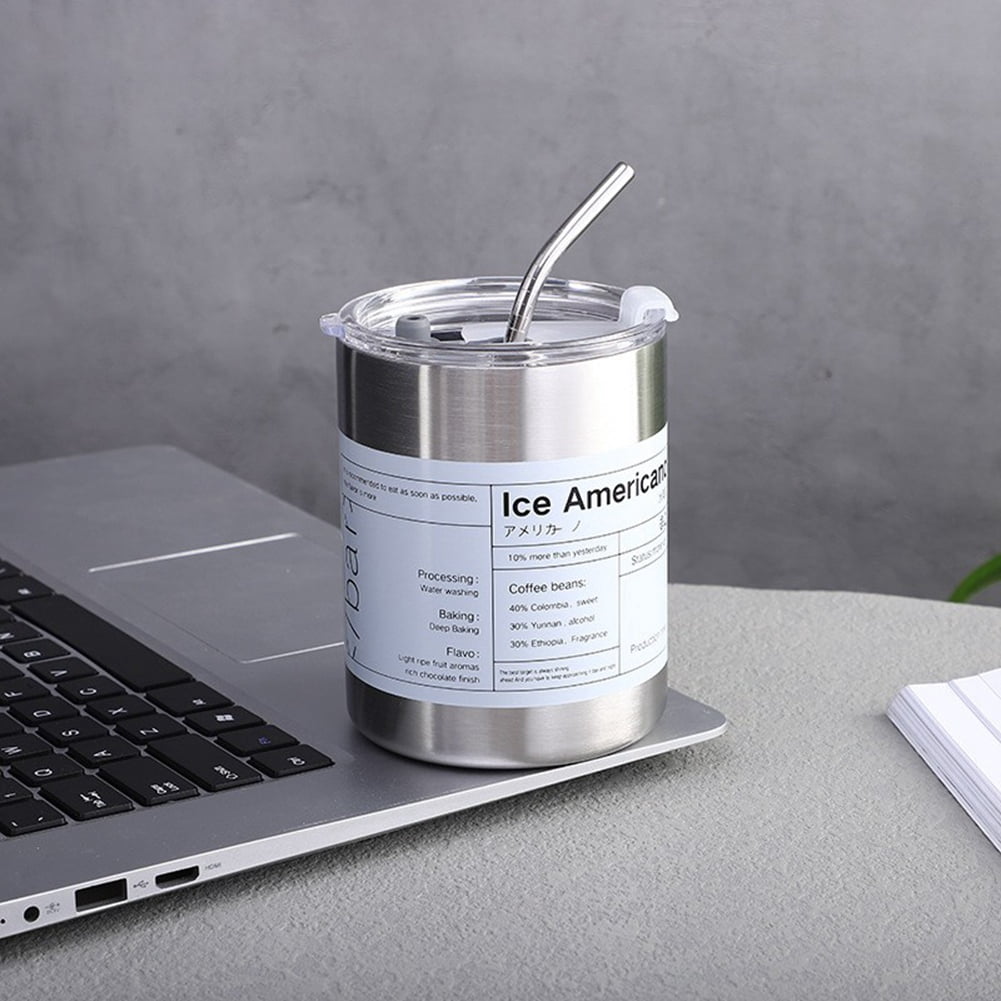 20oz Insulated Tumbler With Lid & Straw - Stainless Steel Double-Wall Vacuum, Powder Coated, Keeps Drinks Hot/Cold For Hours