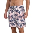 thumbnail image 2 of Kdxio Tropics Palm Trees Pattern Mens Casual Shorts - Drawstring Summer Beach Sports Shorts for Men, 2 of 9