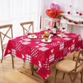 thumbnail image 3 of Valentine''s Day Tablecloth Rectangle 60x84 Inch, Buffalo Plaid Love Heart Table Cloth, Red Heart Tablecloths, Waterproof Spillproof Tablecloth for Valentines Day Wedding Dinner Party Decoration, 3 of 6